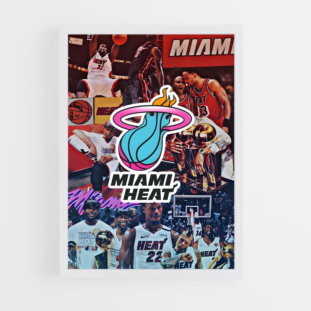 Poster Miami Heatwave – affiche Basketball (vue 3)